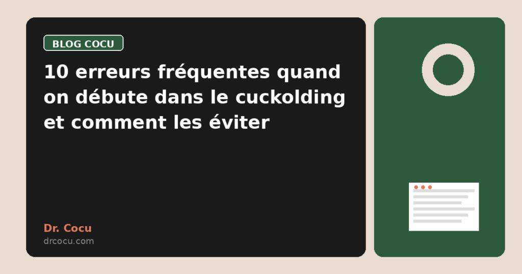 10 erreurs fréquentes quand on débute dans le cuckolding et comment les éviter