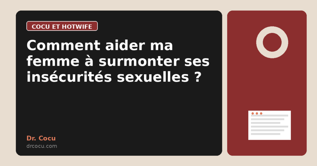Comment aider ma femme à surmonter ses insécurités sexuelles ?